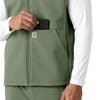 Rugged Flex Men's Bonded Fleece Vest Olive side detail 2