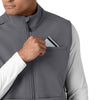 Rugged Flex Men's Bonded Fleece Vest Pewter front detail