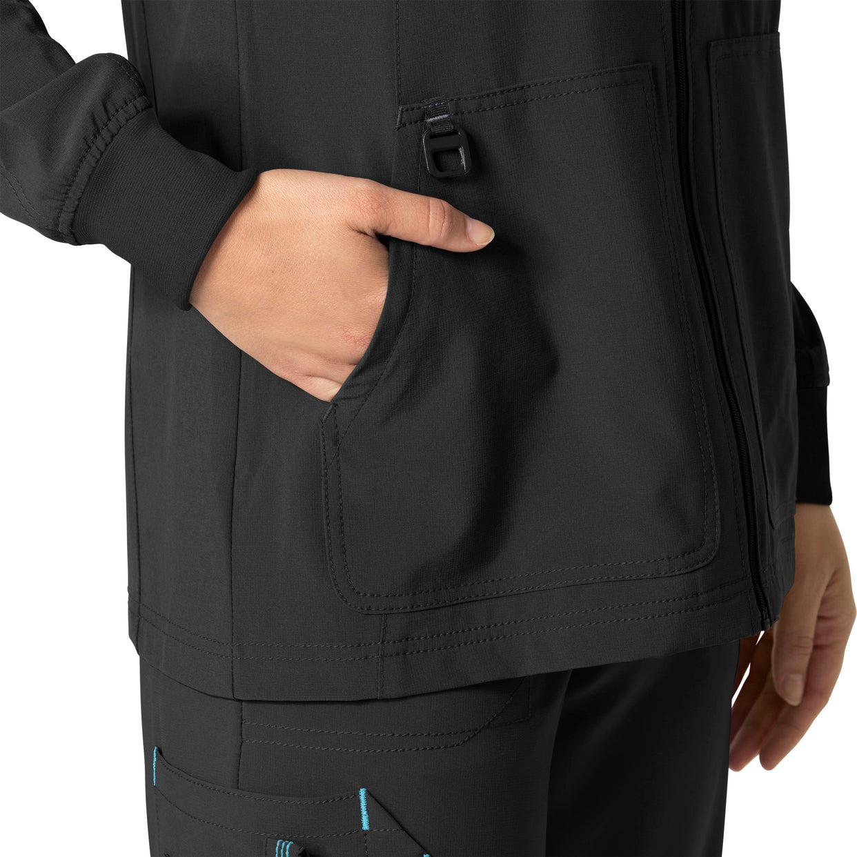 Carhartt Force Cross-Flex Women's Front Zip Utility Jacket - Black