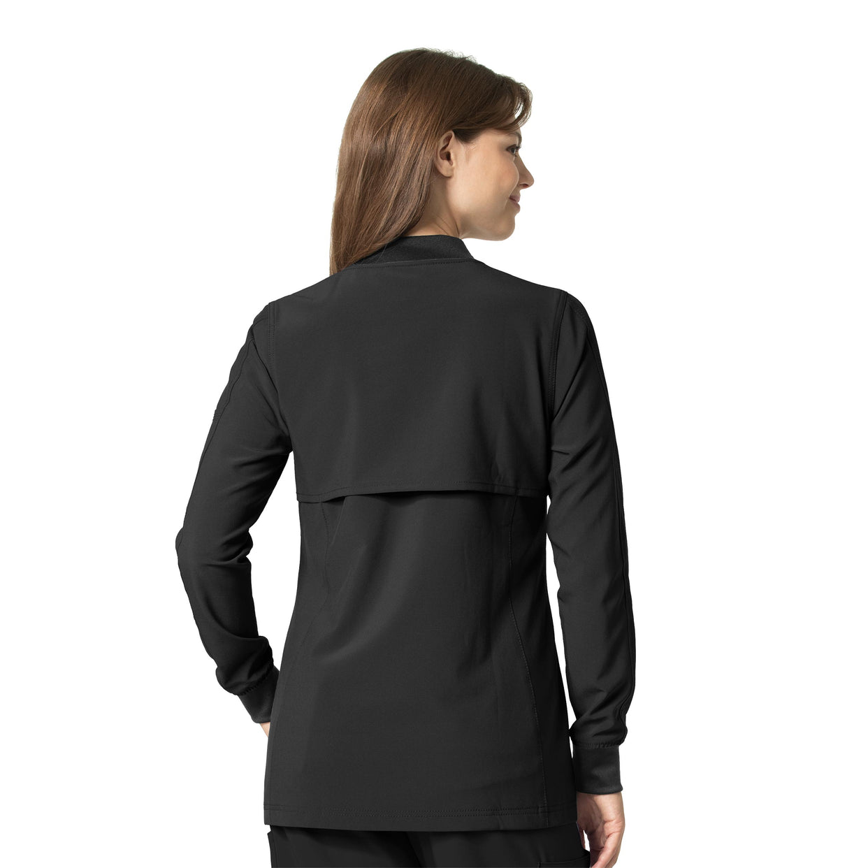Force Cross-Flex Women's Front Zip Utility Jacket Black back view