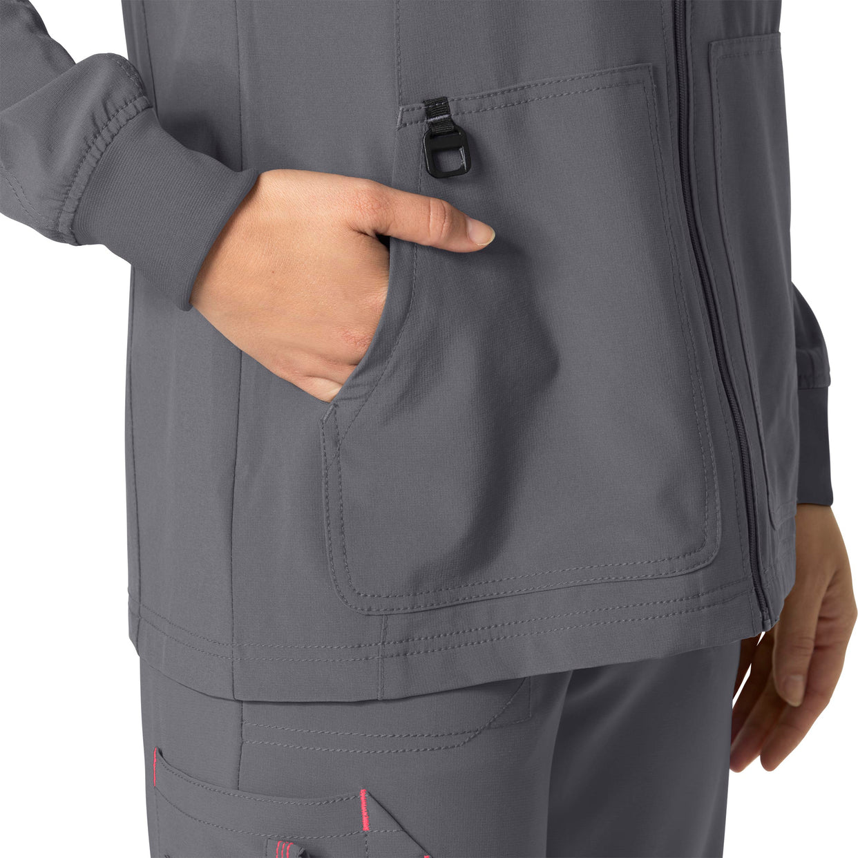 Carhartt Force Cross-Flex Women's Front Zip Utility Jacket - Pewter