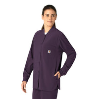 Force Cross-Flex Women's Shirt Jacket Black Plum side view