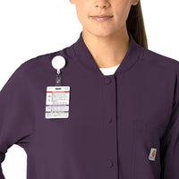 Force Cross-Flex Women's Shirt Jacket Black Plum front detail