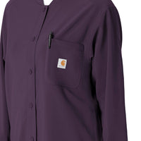 Force Cross-Flex Women's Shirt Jacket Black Plum side detail 1