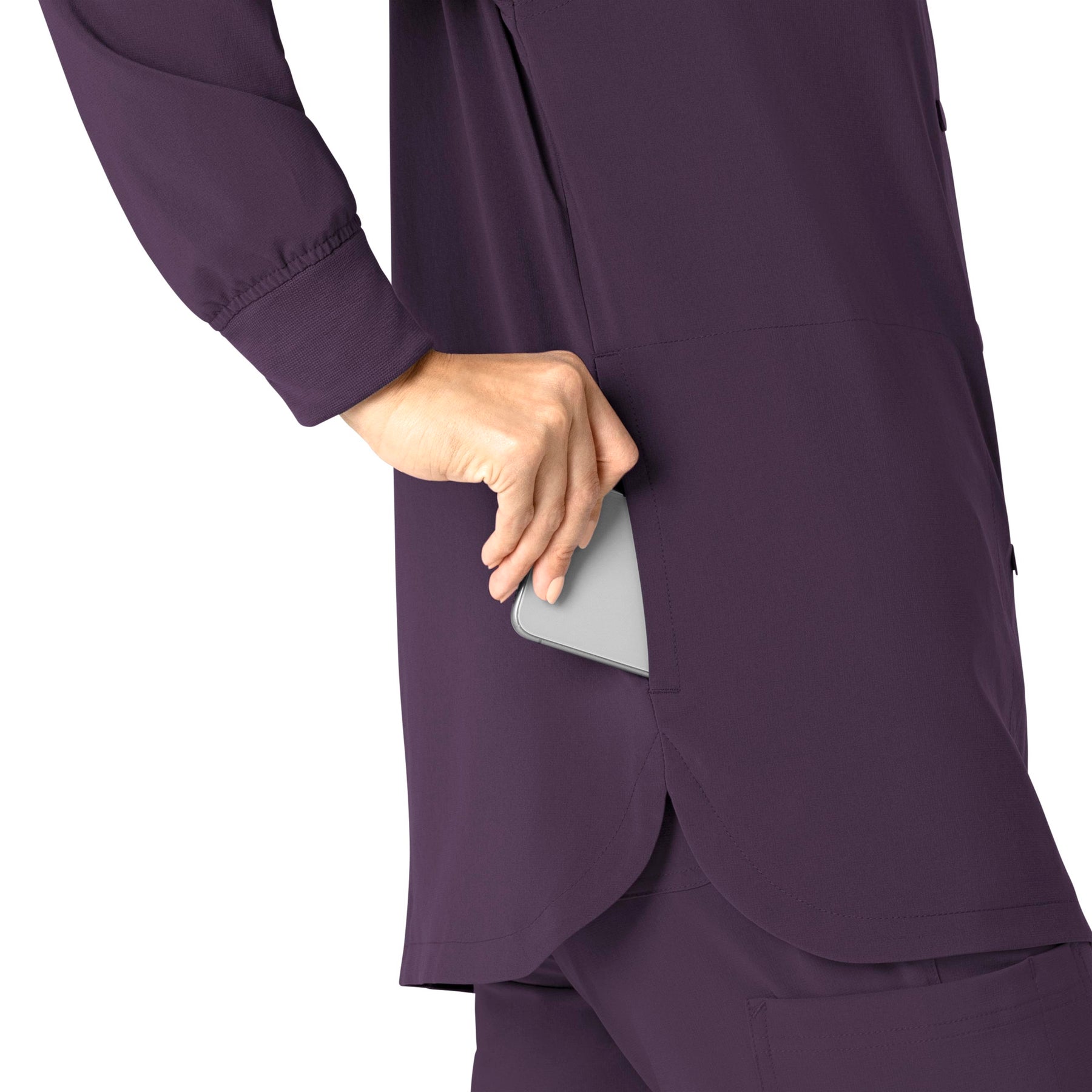 Force Cross-Flex Women's Shirt Jacket Black Plum back detail