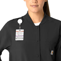 Force Cross-Flex Women's Shirt Jacket Black front detail