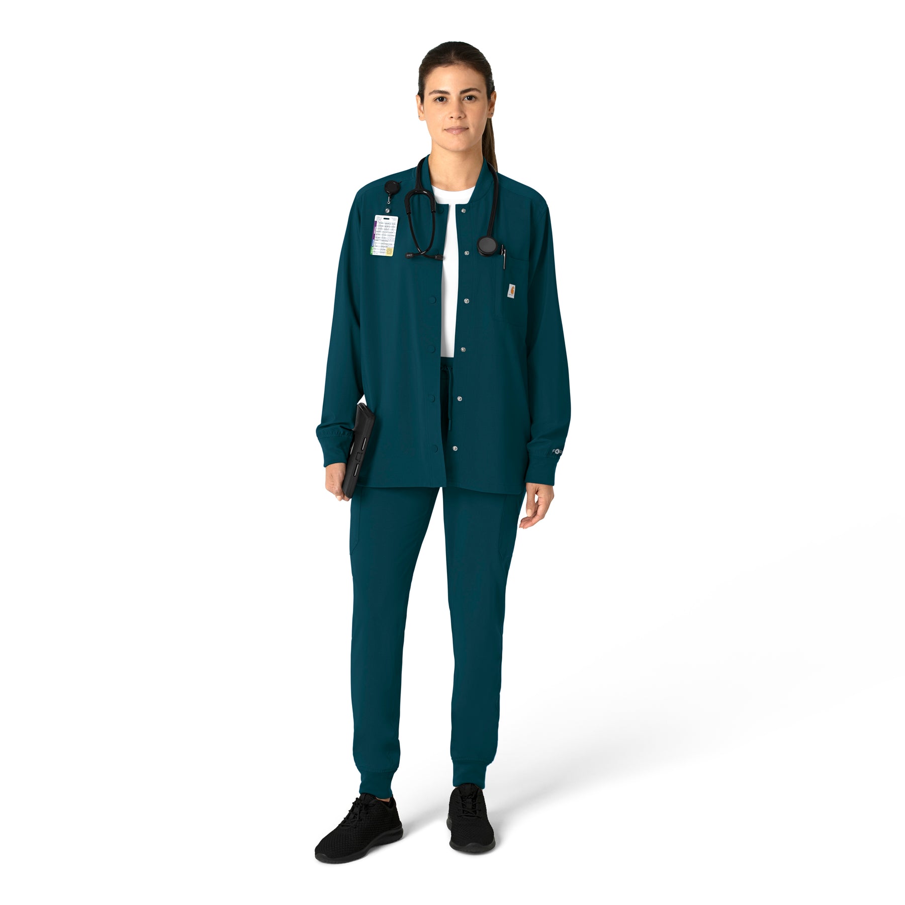 Force Cross-Flex Women's Shirt Jacket Caribbean full scrub set