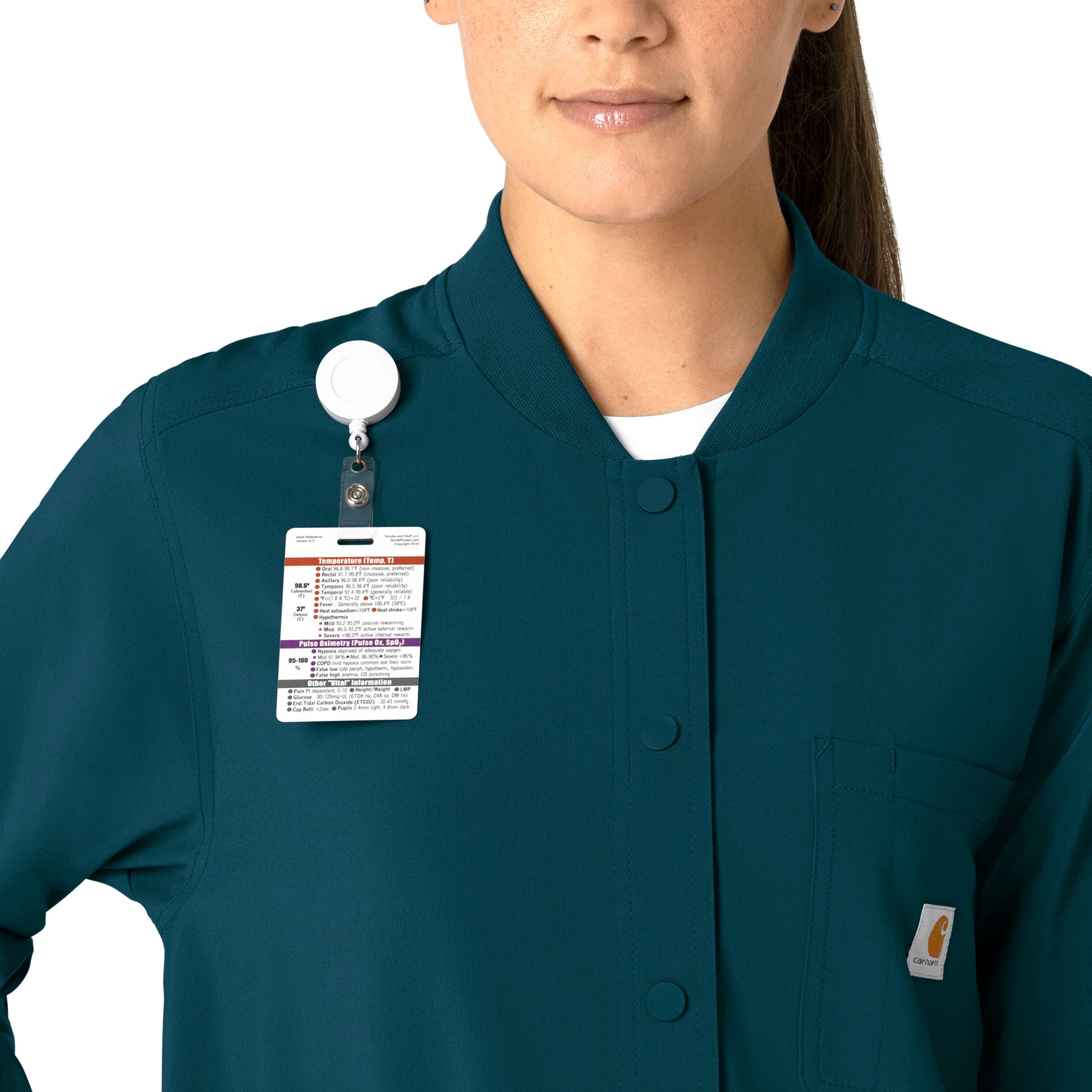 Force Cross-Flex Women's Shirt Jacket Caribbean front detail