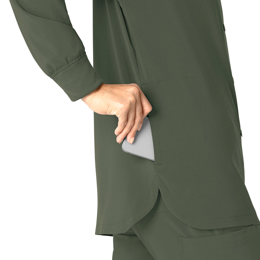 Force Cross-Flex Women's Shirt Jacket Olive back detail