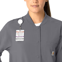 Force Cross-Flex Women's Shirt Jacket Pewter front detail