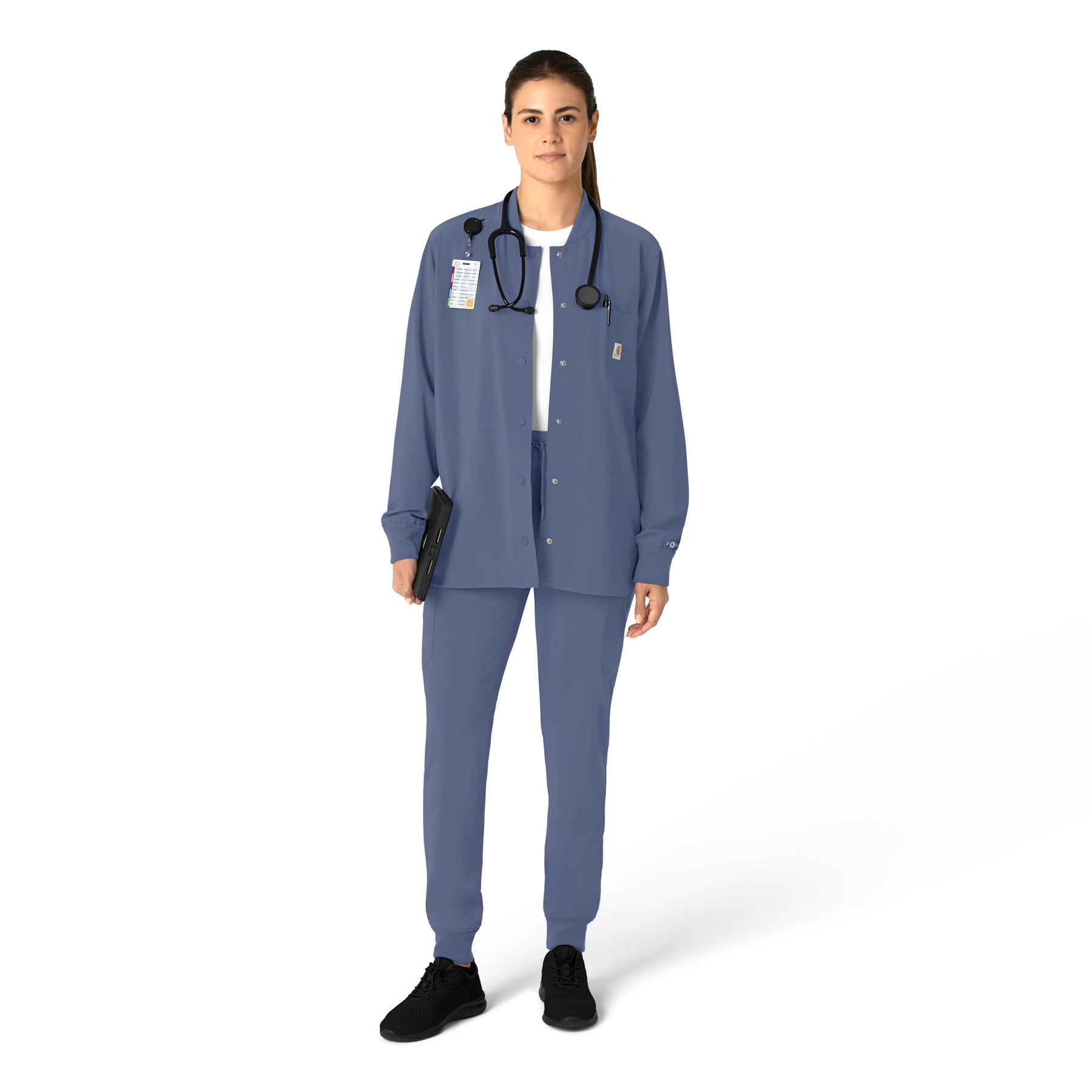 Force Cross-Flex Women's Shirt Jacket Riverside full scrub set