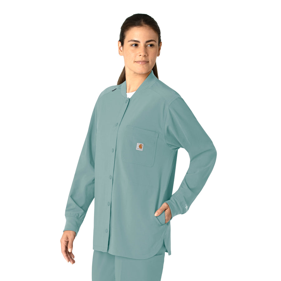 Force Cross-Flex Women's Shirt Jacket Summer Blue side view
