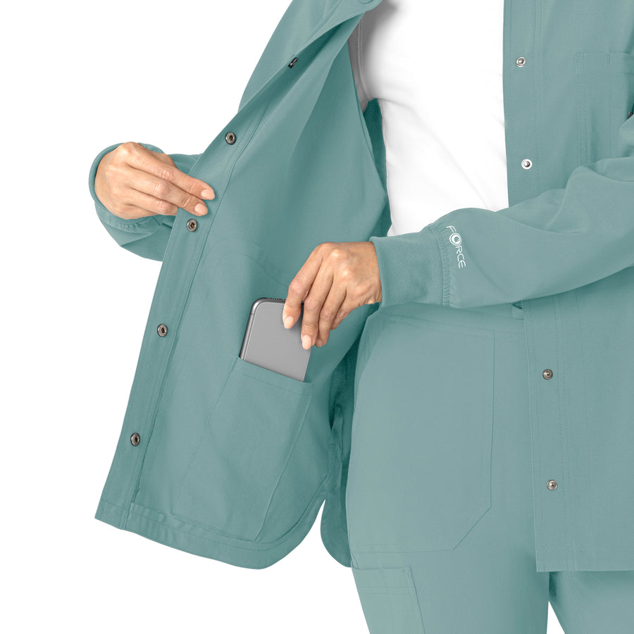 Force Cross-Flex Women's Shirt Jacket Summer Blue hemline detail