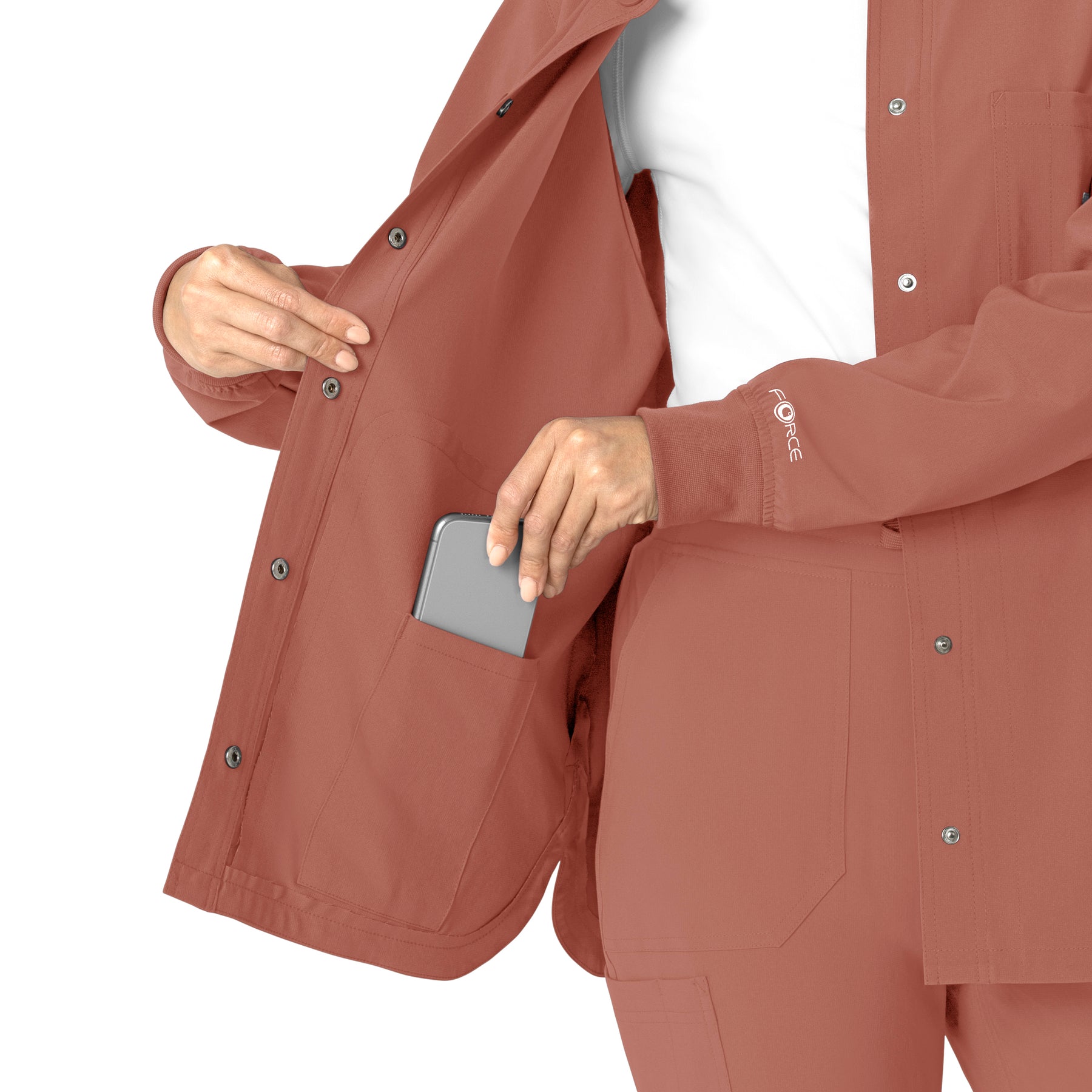 Force Cross-Flex Women's Shirt Jacket Wildrose hemline detail