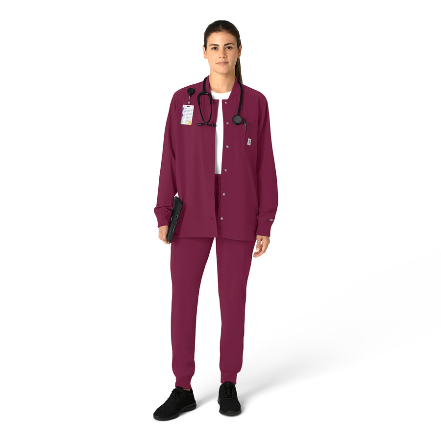 Force Cross-Flex Women's Shirt Jacket Wine full scrub set