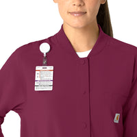 Force Cross-Flex Women's Shirt Jacket Wine front detail