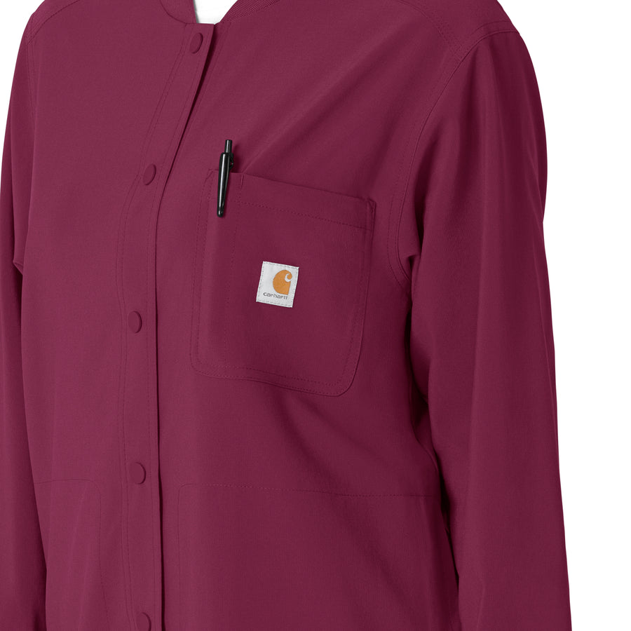 Force Cross-Flex Women's Shirt Jacket Wine side detail 1