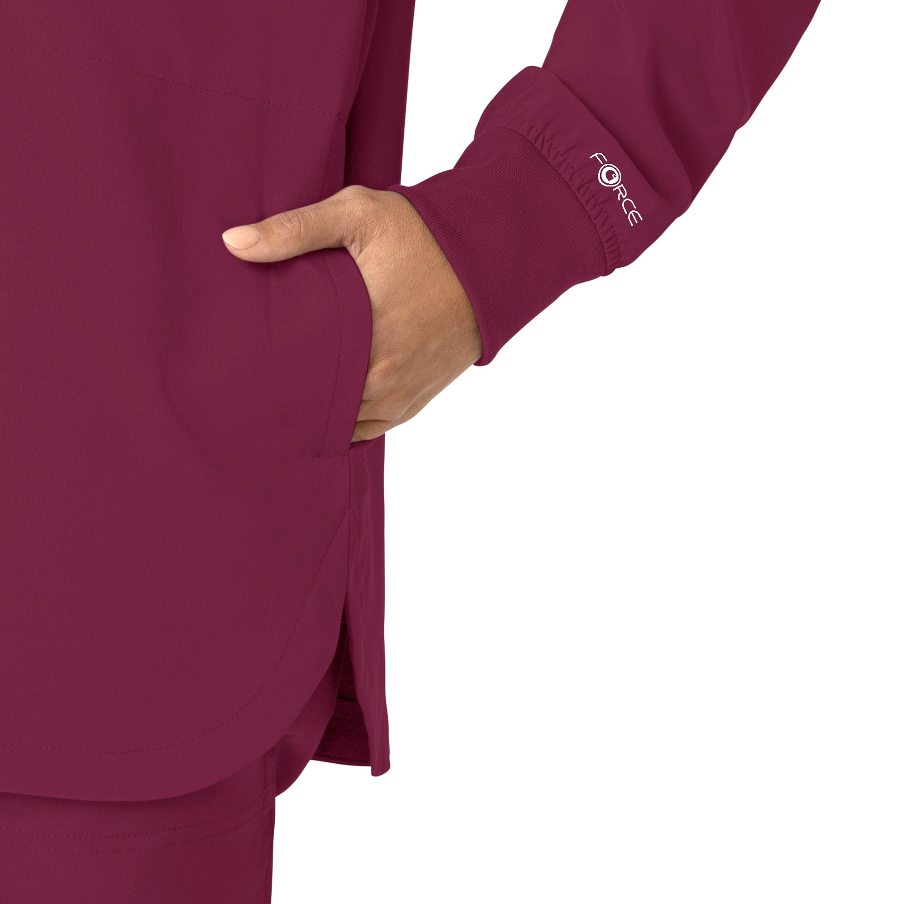 Force Cross-Flex Women's Shirt Jacket Wine side detail 2