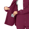Force Cross-Flex Women's Shirt Jacket Wine hemline detail