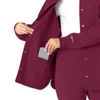 Force Cross-Flex Women's Shirt Jacket Wine hemline detail