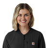 Force Cross-Flex Women's Lightweight Scrub Jacket Black front detail