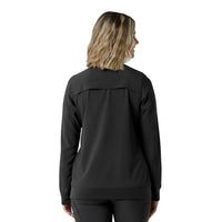 Force Cross-Flex Women's Lightweight Scrub Jacket Black back view