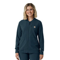 Force Cross-Flex Women's Lightweight Scrub Jacket Navy