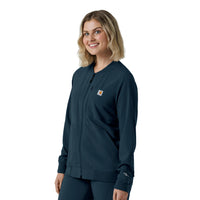 Force Cross-Flex Women's Lightweight Scrub Jacket Navy side view