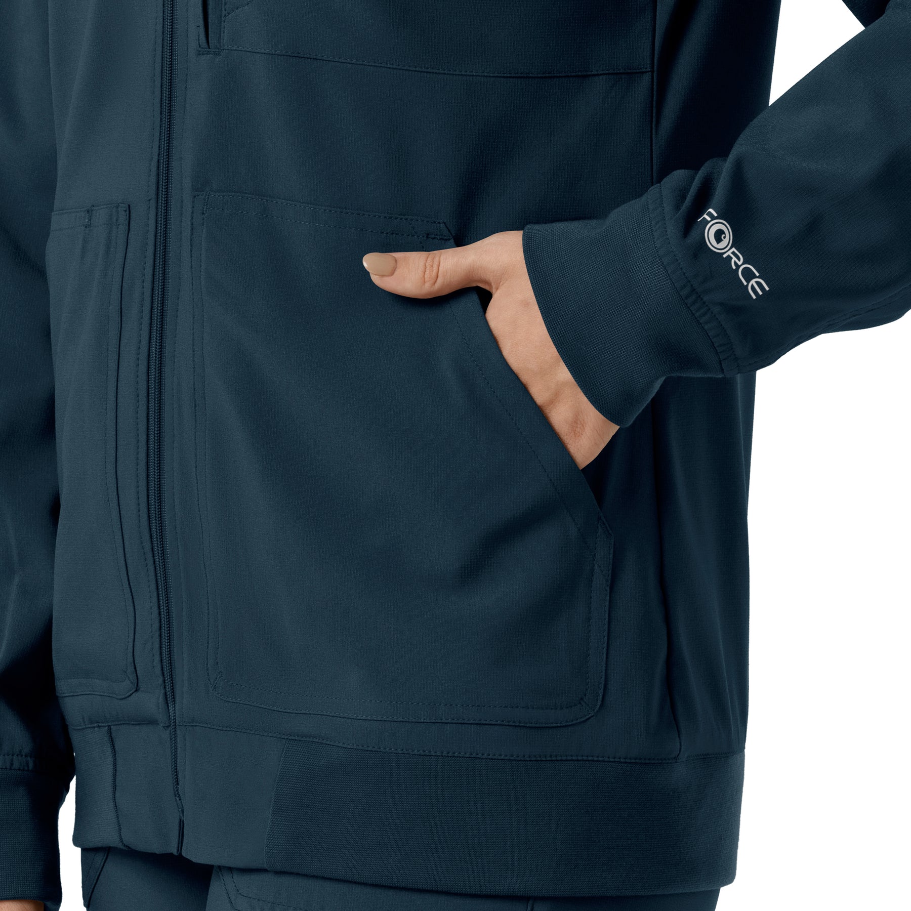 Carhartt Force Cross-Flex Women's Lightweight Scrub Jacket - Navy