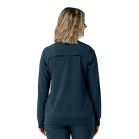 Force Cross-Flex Women's Lightweight Scrub Jacket Navy back view