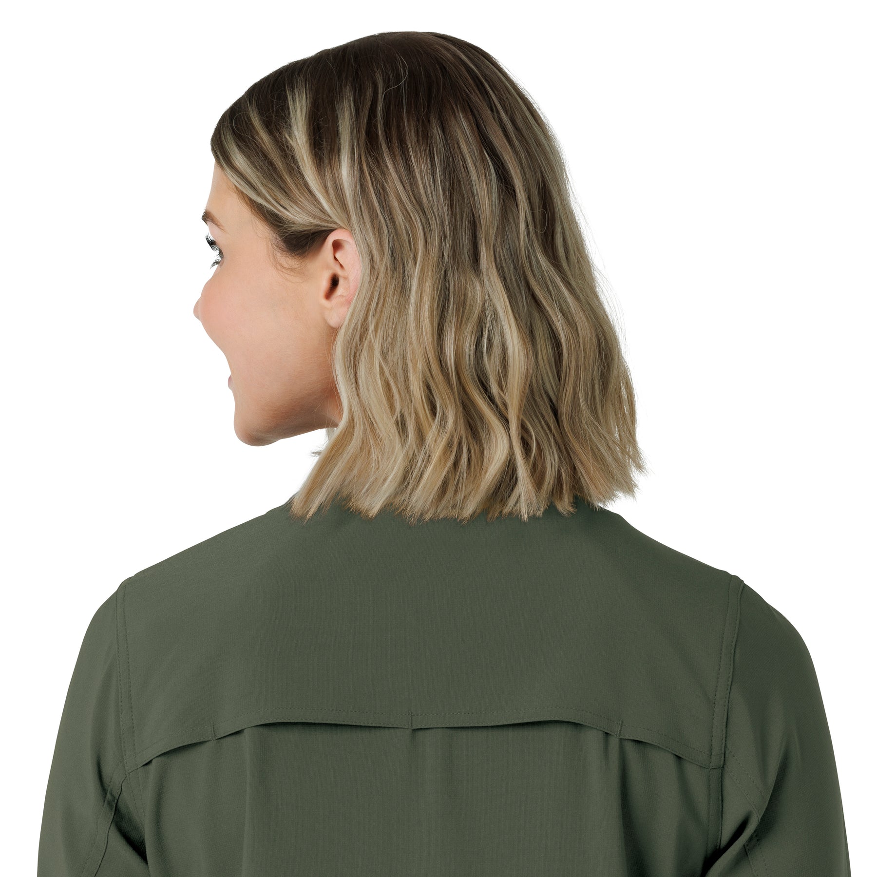 Carhartt Force Cross-Flex Women's Lightweight Scrub Jacket - Olive