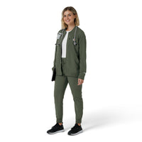 Force Cross-Flex Women's Lightweight Scrub Jacket Olive full scrub set