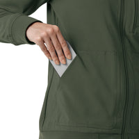 Carhartt Force Cross-Flex Women's Lightweight Scrub Jacket - Olive