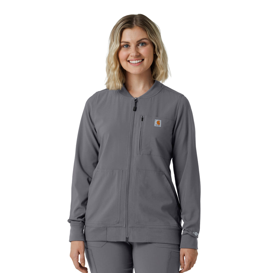 Force Cross-Flex Women's Lightweight Scrub Jacket Pewter