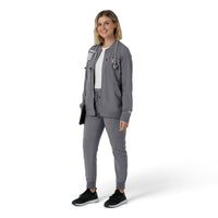 Force Cross-Flex Women's Lightweight Scrub Jacket Pewter full scrub set