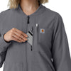 Force Cross-Flex Women's Lightweight Scrub Jacket Pewter side detail 2