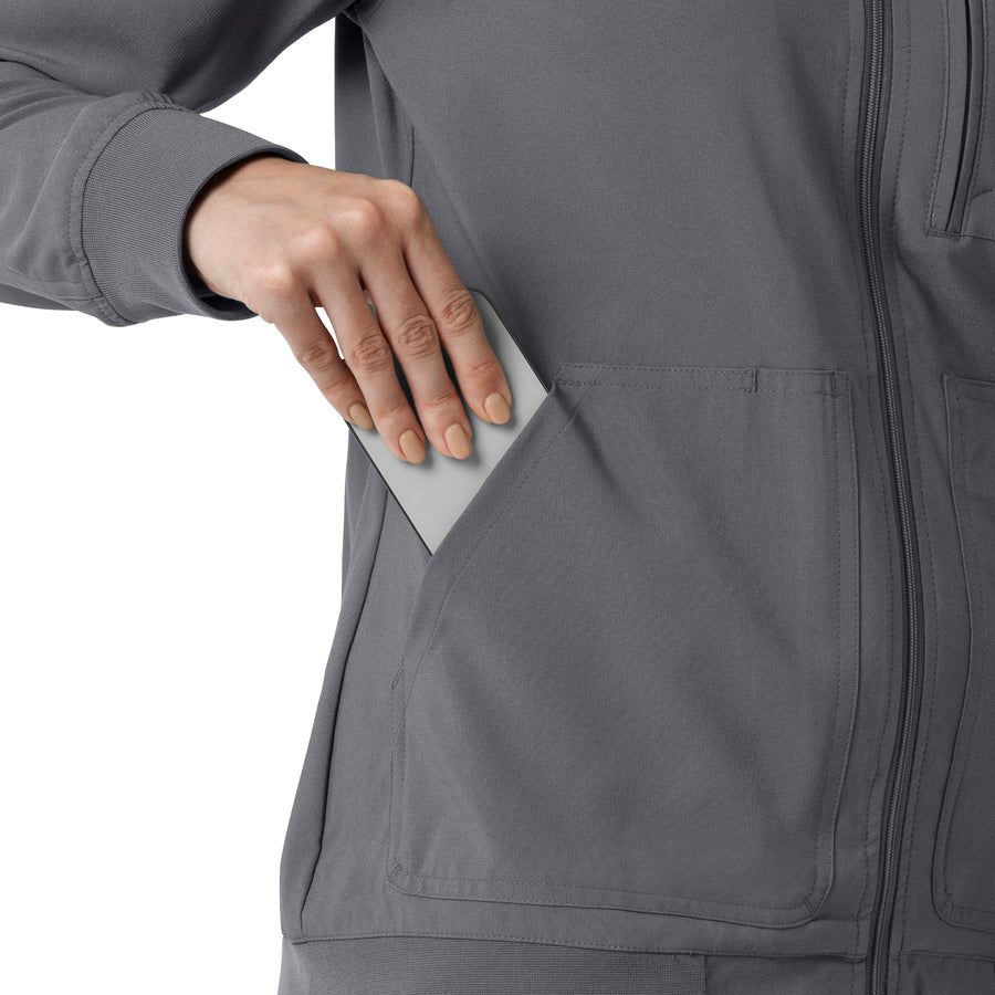 Carhartt Force Cross-Flex Women's Lightweight Scrub Jacket - Pewter