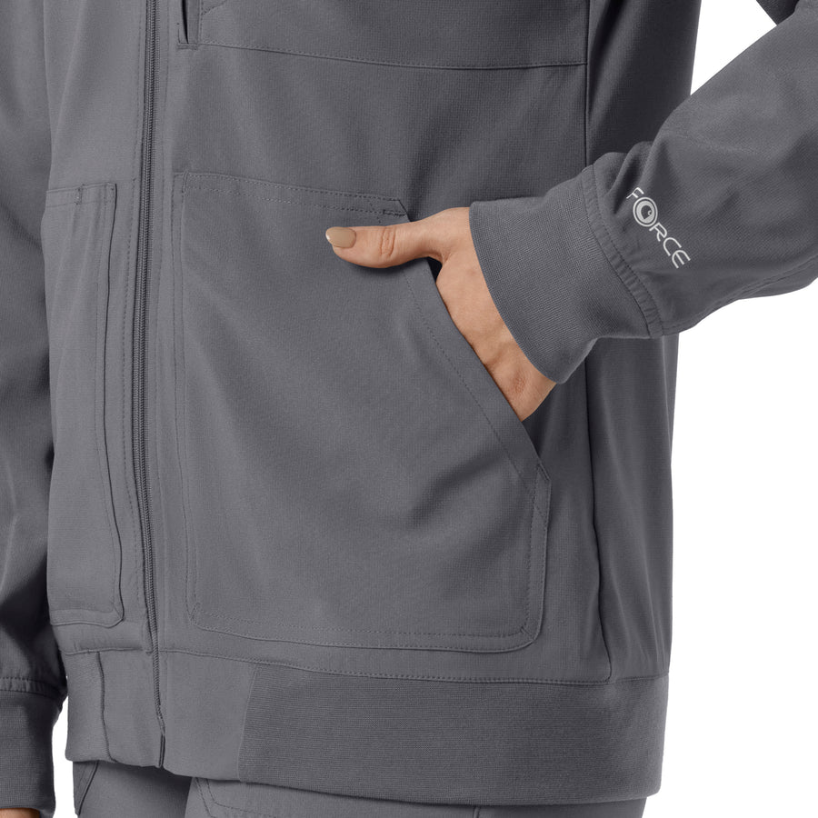 Carhartt Force Cross-Flex Women's Lightweight Scrub Jacket - Pewter