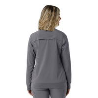 Force Cross-Flex Women's Lightweight Scrub Jacket Pewter back view