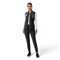 Force Cross-Flex Women's Lightweight Scrub Vest Black full scrub set