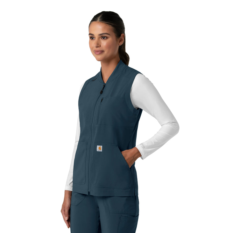Force Cross-Flex Women's Lightweight Scrub Vest Navy side view
