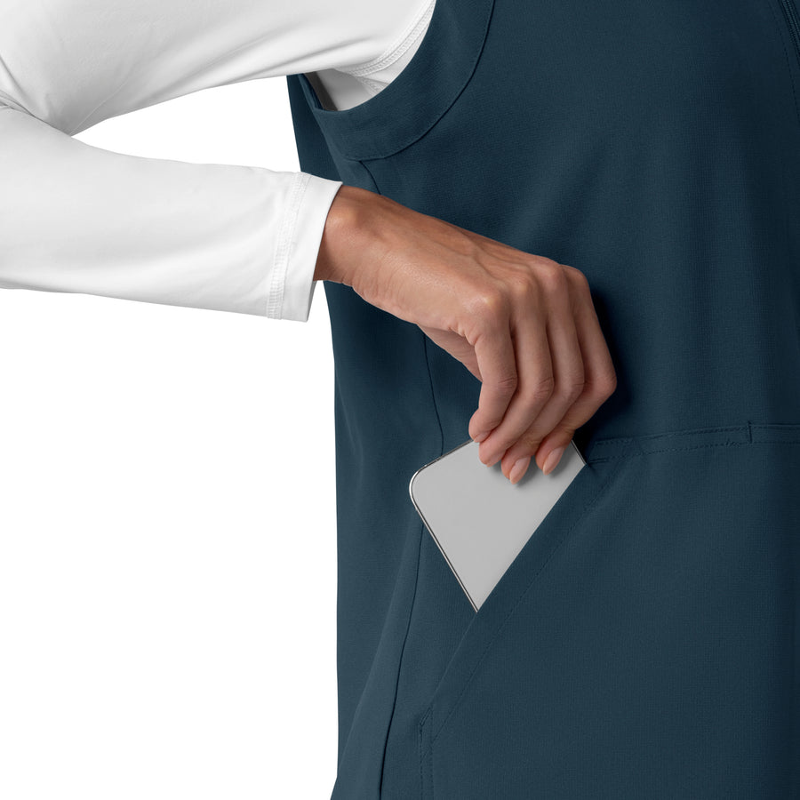Force Cross-Flex Women's Lightweight Scrub Vest Navy side detail 2