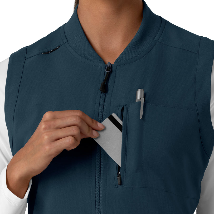 Force Cross-Flex Women's Lightweight Scrub Vest Navy back detail