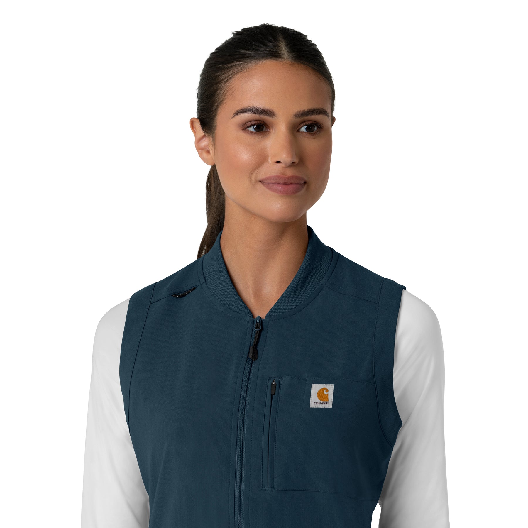 Carhartt Force Cross-Flex Women's Lightweight Scrub Vest - Navy