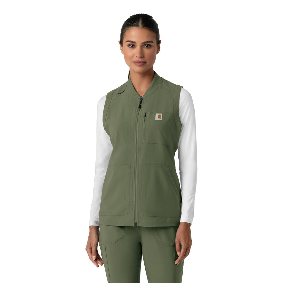 Force Cross-Flex Women's Lightweight Scrub Vest Olive