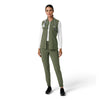 Force Cross-Flex Women's Lightweight Scrub Vest Olive full scrub set