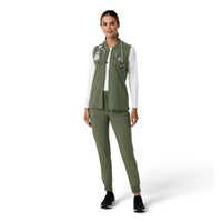 Force Cross-Flex Women's Lightweight Scrub Vest Olive full scrub set