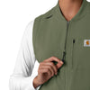 Force Cross-Flex Women's Lightweight Scrub Vest Olive side detail 1