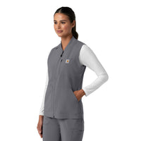 Force Cross-Flex Women's Lightweight Scrub Vest Pewter side view