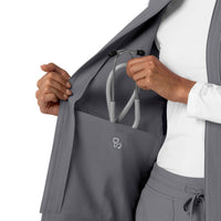 Force Cross-Flex Women's Lightweight Scrub Vest Pewter front detail